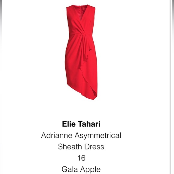 NWT Elie Tahari Adrianne Asymmetrical Sheath Dress - Picture 8 of 9